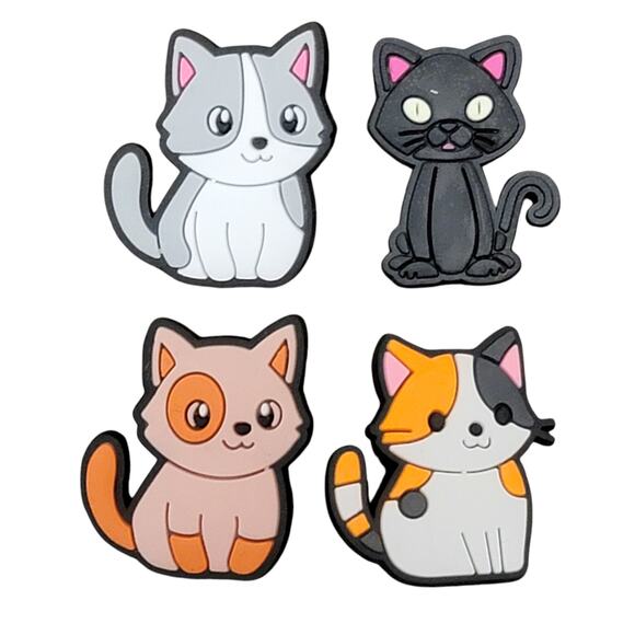 Cat Shoe‎ Charms Lot 15 Pc Kitten Kitty Pet Feline Multicolor Bundle Gift - Picture 3 of 5